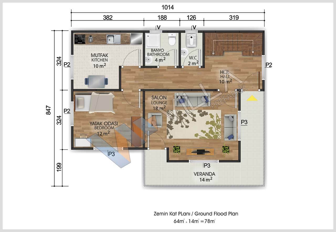 Dubleks Prefabrik Ev 142 m² Bornova