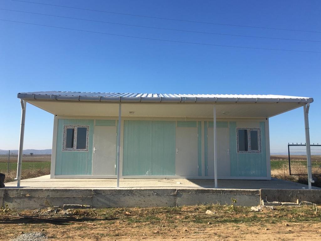 YEMENLİ ÇATILI KONTEYNER EV TESLİMİ