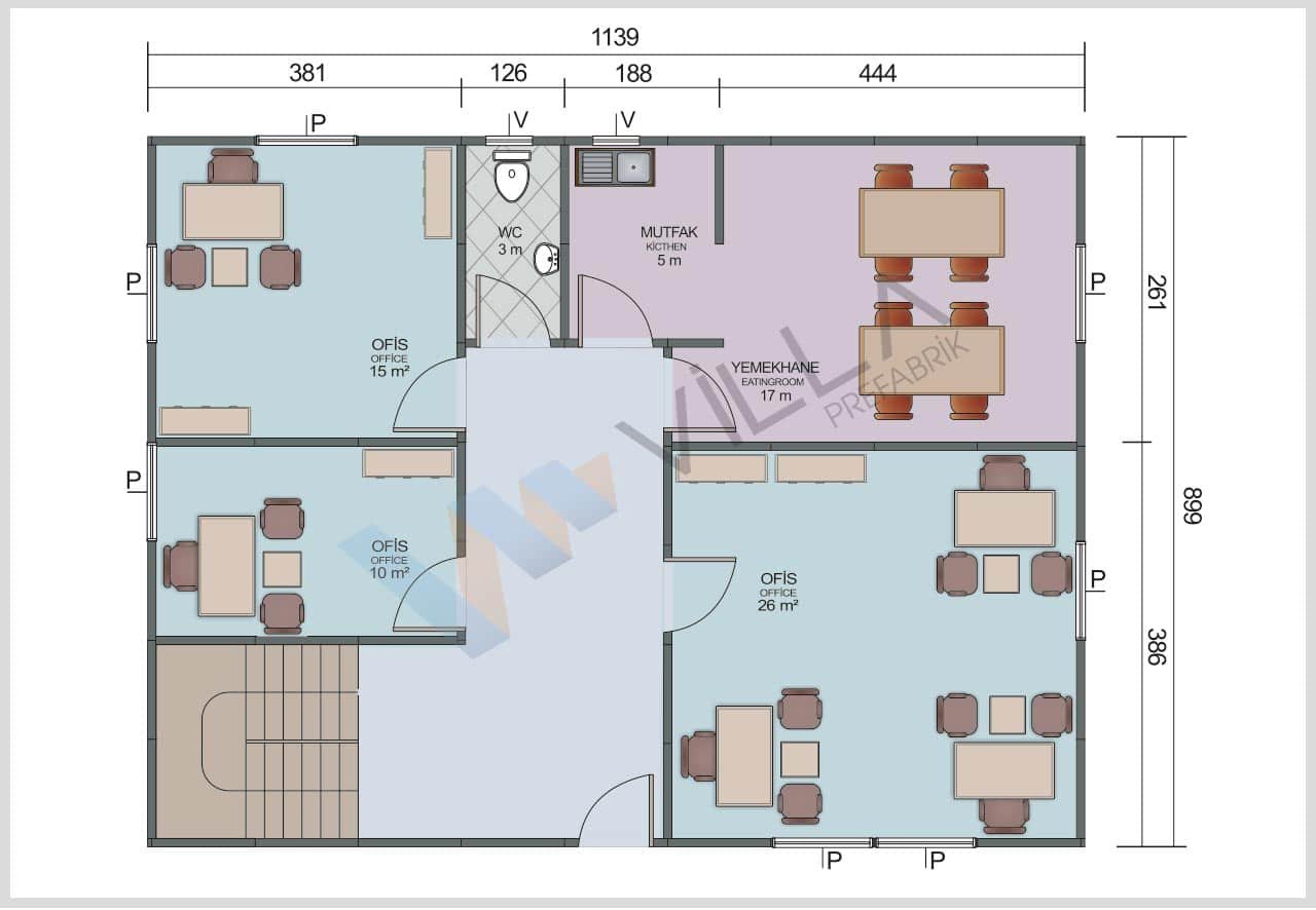 204 M2 OFİS KONTEYNER ÇATILI